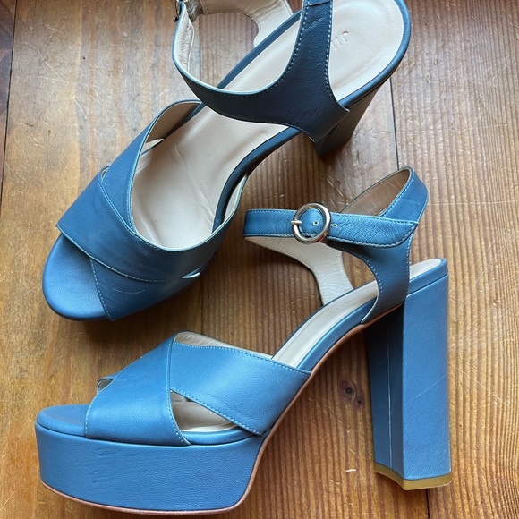 Jill Stuart Amaya platform heels in petrol sz 40. Never worn. - Picture 2 of 7